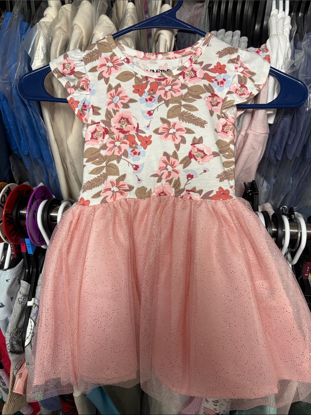 Limited Too Pink Floral Tulle Dress for Girls